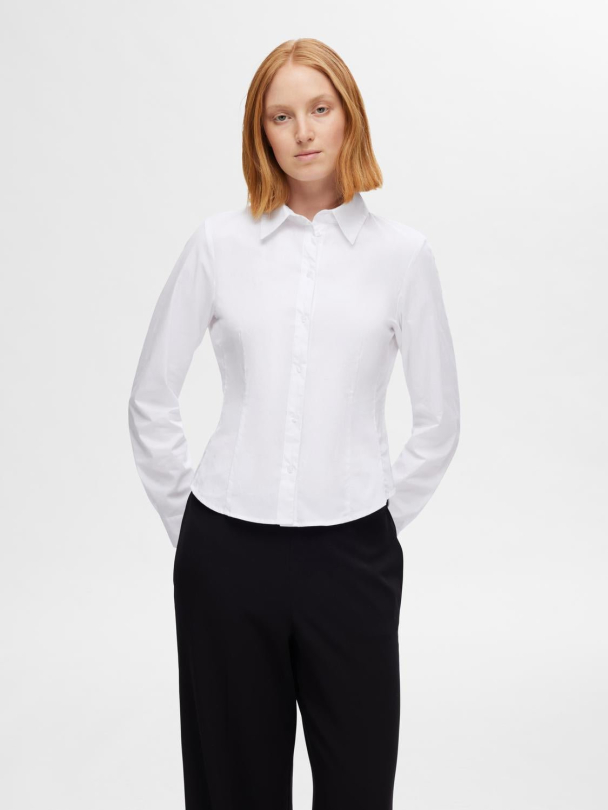 Amira Fitted Shirt - Bright White - Image 2