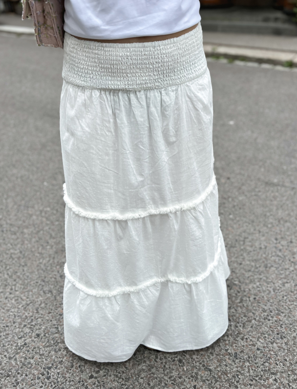 Sila Maxi Skirt - Star White  - Image 1