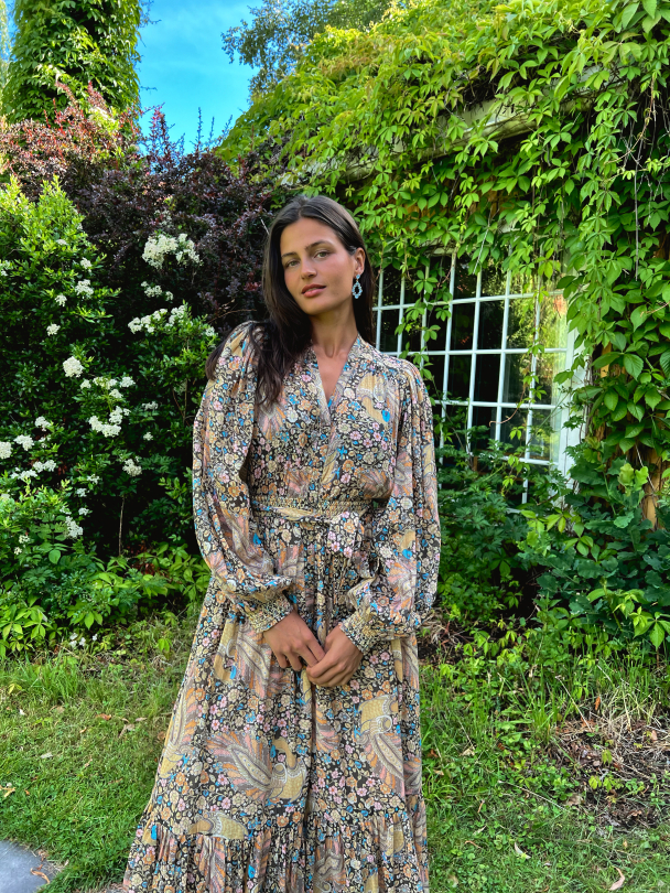 Bohemian Midi Dress - Feathers - Image 7