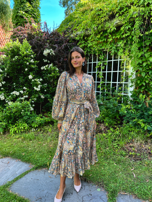 Bohemian Midi Dress - Feathers - Image 8