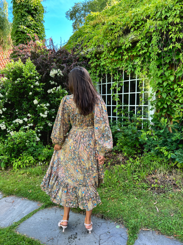 Bohemian Midi Dress - Feathers - Image 10