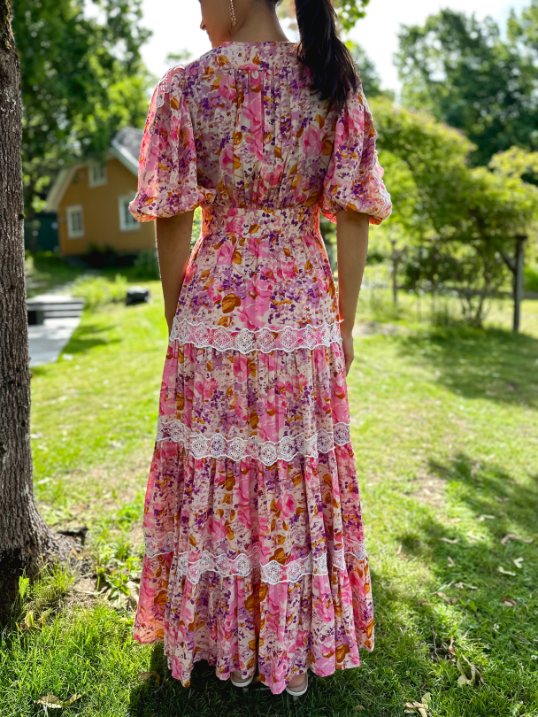 Cotton Slub Tiered Dress - Hydrangea - Image 3