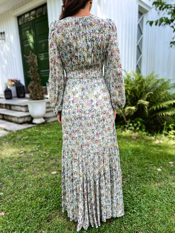 Dotted Georgette Gown - Vintage Floral  - Image 3