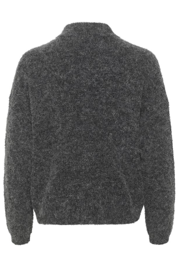 Alpha short cardigan - Charcoal melange - Image 3