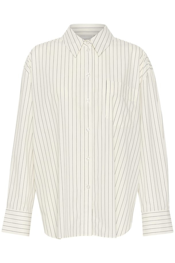 Noelle Shirt - White Pinstripe  - Image 3