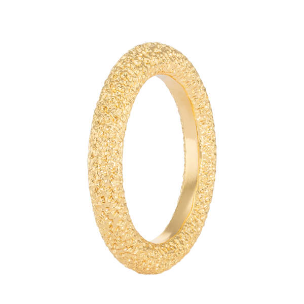 HAMMERED GOLD RING