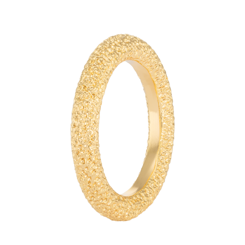 HAMMERED GOLD RING