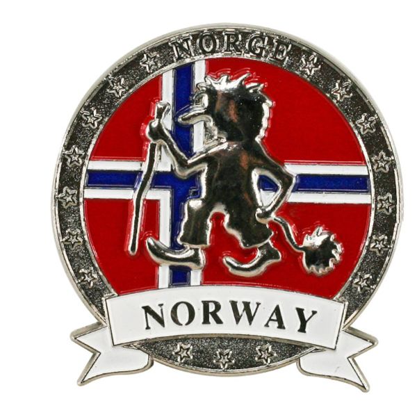 Magnet i metall med sølv Troll of Norway 