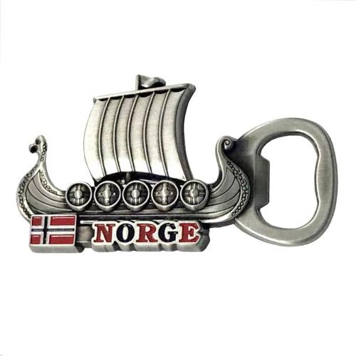 Magnet , vikingskip, flagg, Norge, flaskeåpner 