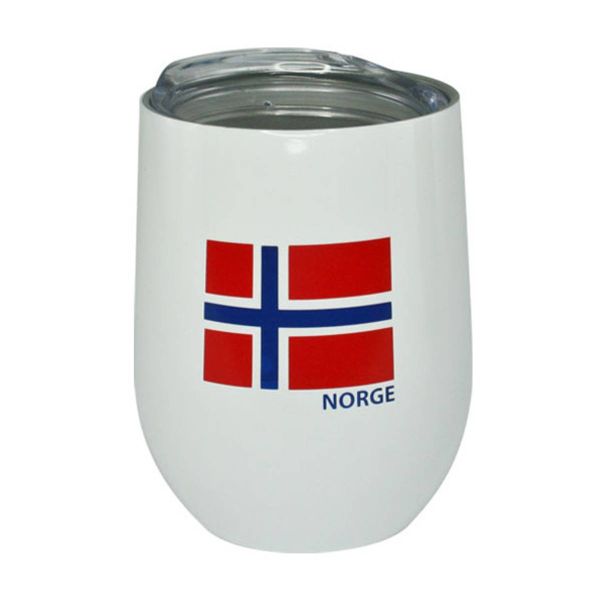 Termokopp hvit med flagg 