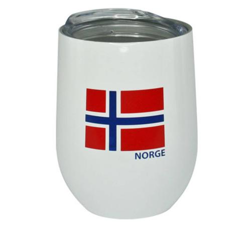 Termokopp hvit med flagg 