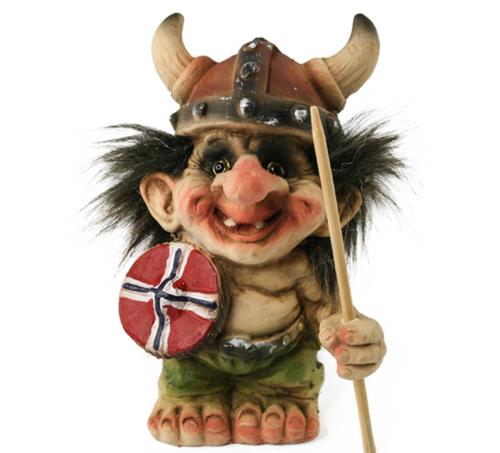 Troll med vikinghjelm, skjold og spyd (Troll nr. 013) 