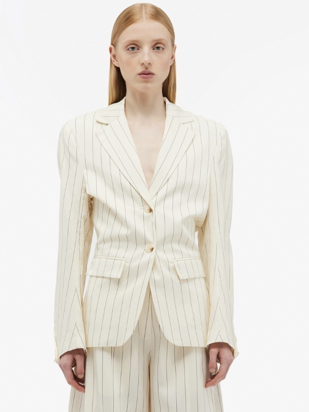 Drapey Striped Blazer - Image 2