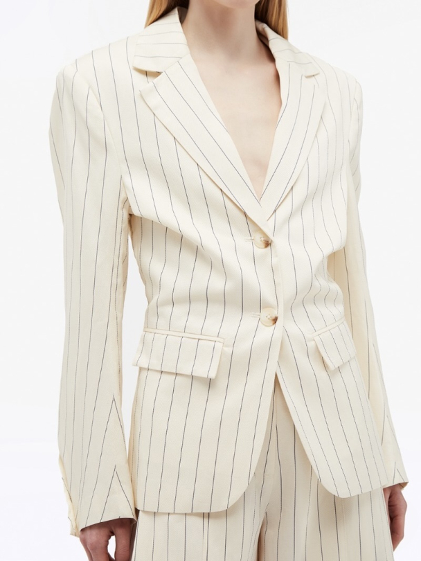 Drapey Striped Blazer - Image 1