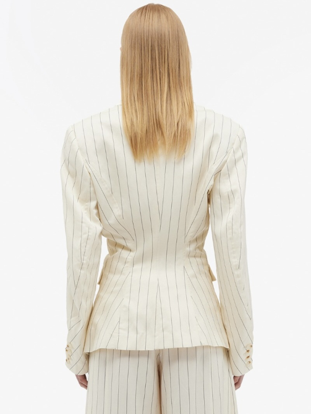 Drapey Striped Blazer - Image 5