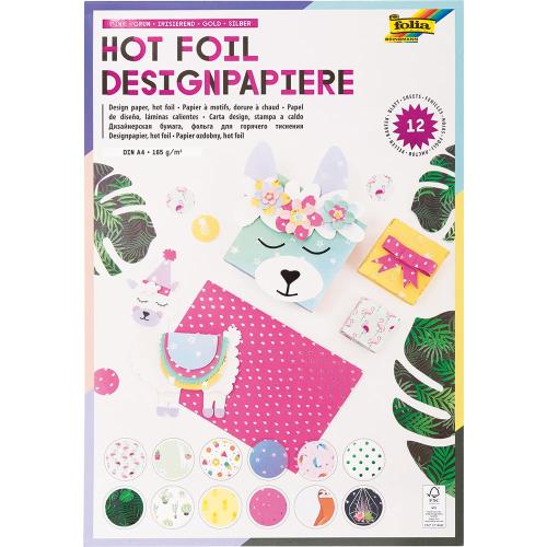 Folia Design Papirblokk A4 – 165g 12ark – HOT FOIL 2