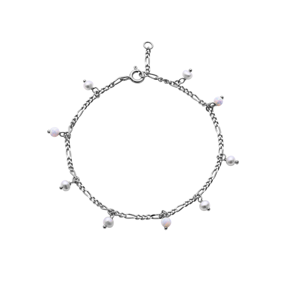 LULA WHITE BRACELET SILVER