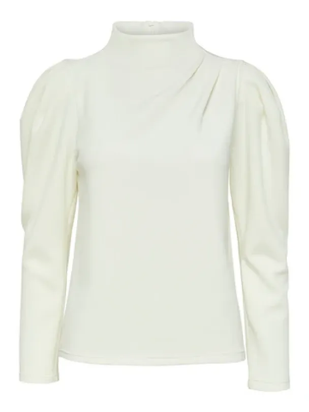Fenja T-Neck Top - Snow White - Image 2