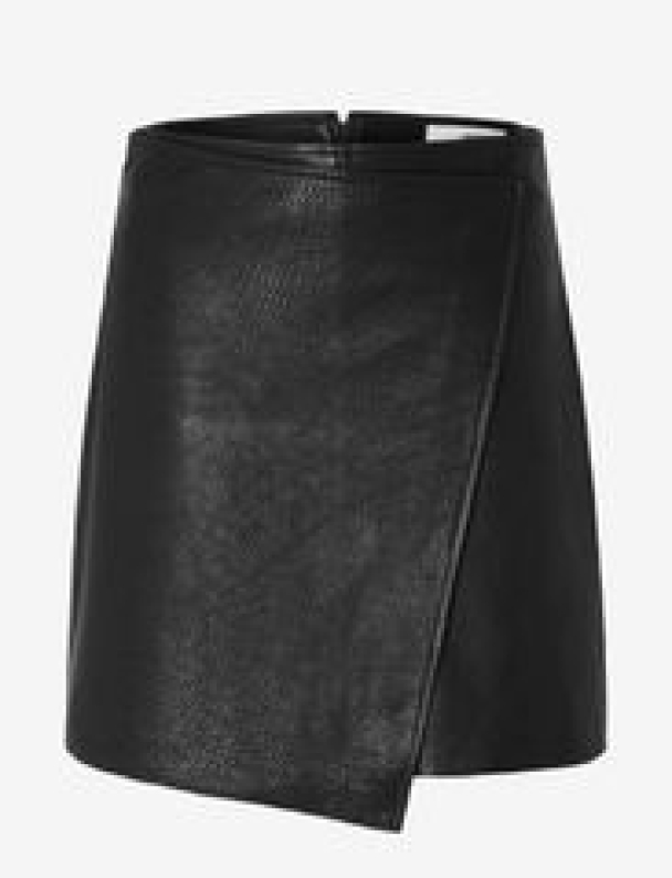 Carol Short Leather Skirt - Black  - Image 4
