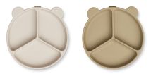 Stacy Tallerken Sklisikker 2-pk - Sandy/Oat