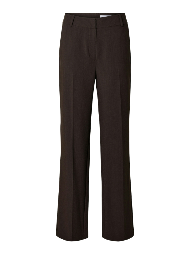 Rita Wide Pant - Coffee Bean/Melange - Image 1