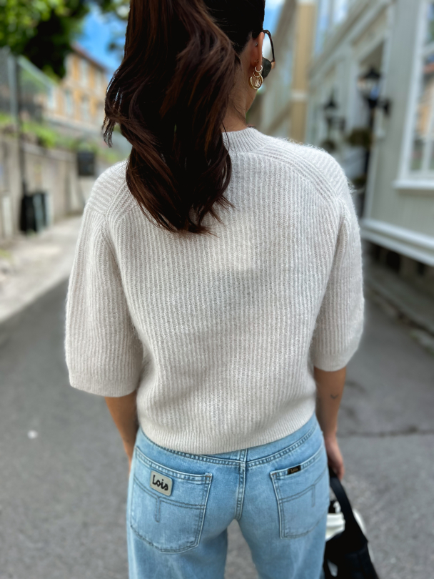 Andrea Knit Rib Cardigan - Pumice Spice  - Image 3