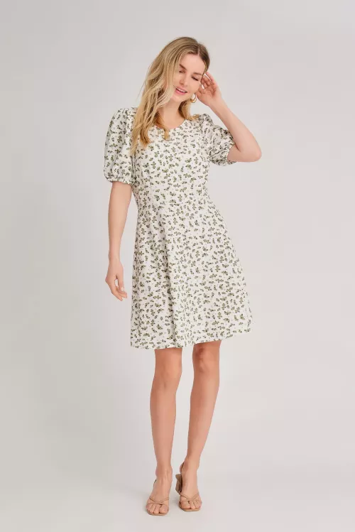 Gino Dress White/Green| Gino Dress White/Green fra A-View