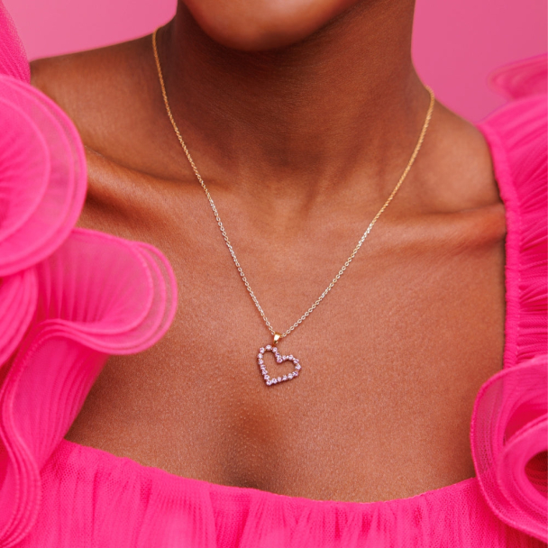 Mini Sweetheart Necklace - Light Rose - Image 2