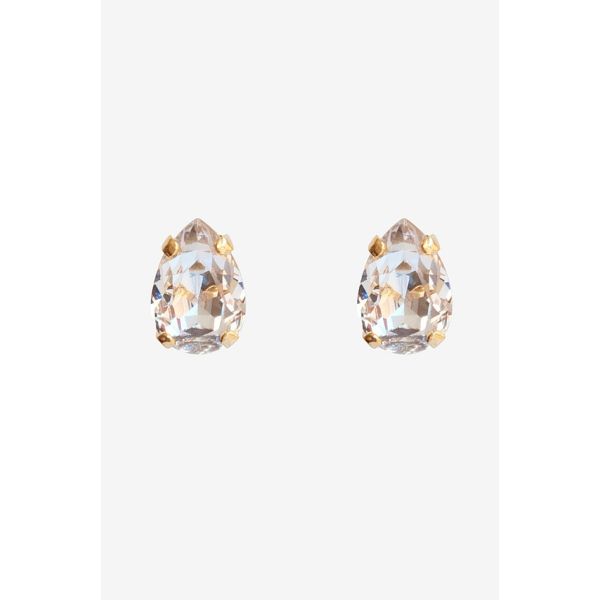 Petite Drop Stud Earring - Crystal