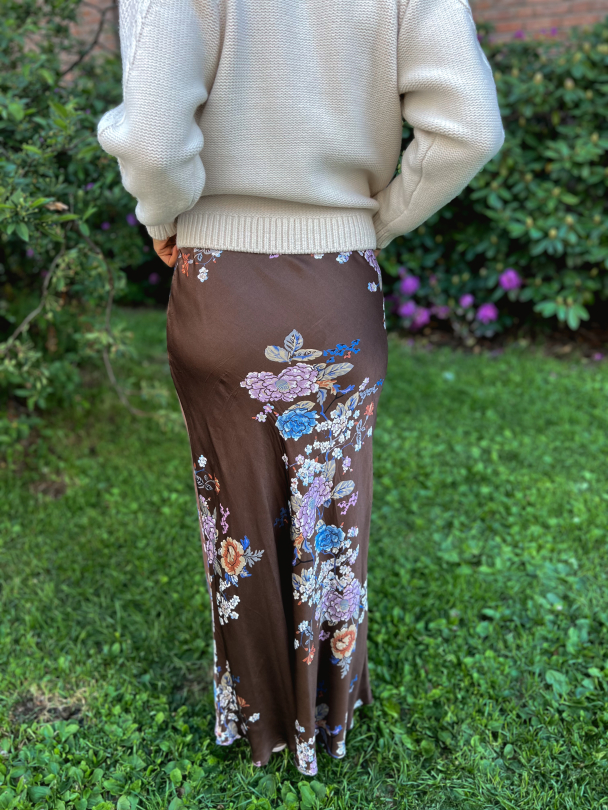 Satin Maxi Skirt - Marigold - Image 2