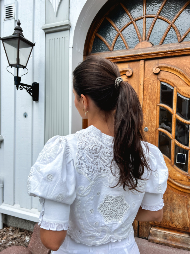 Linen Embroidery Jacket - White - Image 6