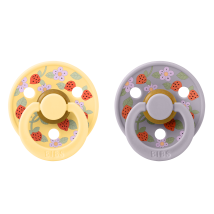 BIBS x LIBERTY - COLOUR 2-PK STRAWBERRIES AND CREAM PALE BUTTER MIX