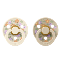 BIBS x LIBERTY - COLOUR 2-PK STRAWBERRIES AND CREAM IVORY MIX