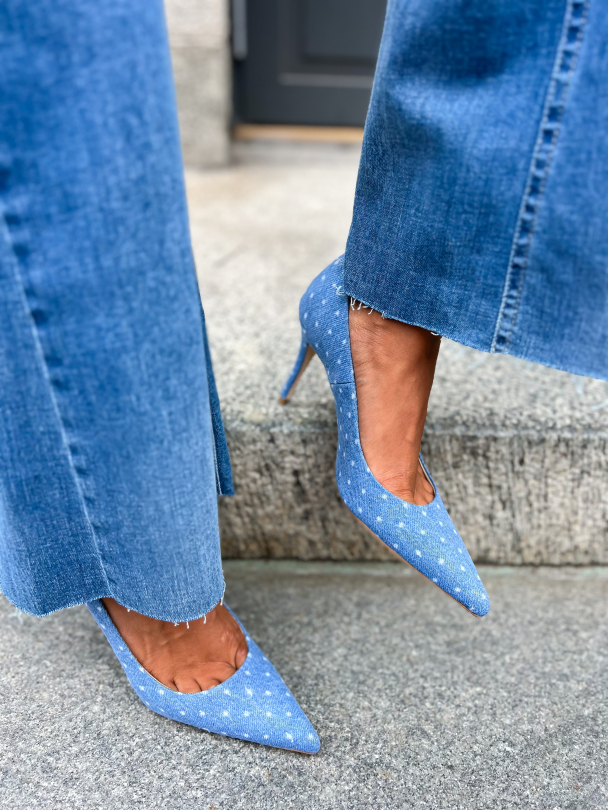 Aljo Dotted Denim - Dusty Blue - Image 1