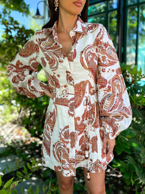 Rae Mini Dress - Alessia Paisley - Image 1
