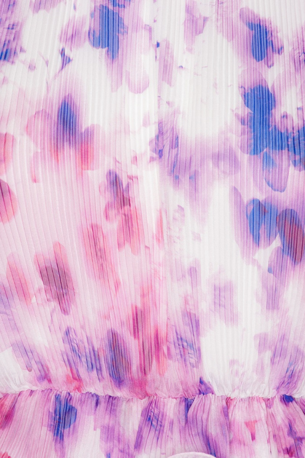 Chiffon Ruffle Top - Pink Print  - Image 3