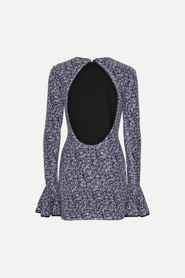 Mini Sequin Dress - Purple print  - Image 2