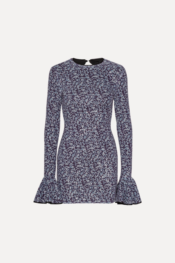 Mini Sequin Dress - Purple print  - Image 3