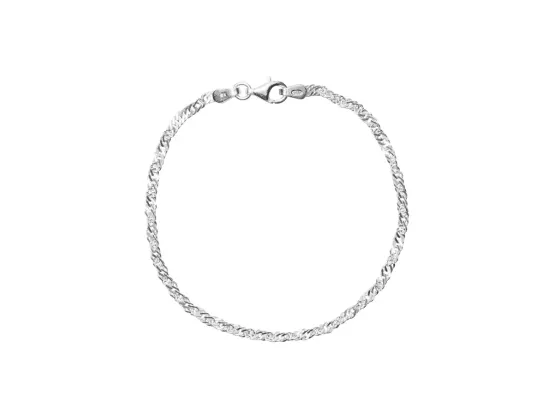 Armbånd - Singapore 3,4 MM 925