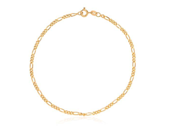 Figaro - Forgylt sølv armbånd 2,4MM