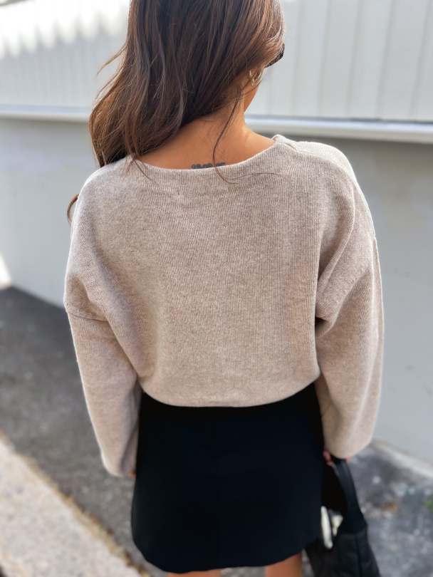 Manzi Wool Cardigan - String Melange - Image 4
