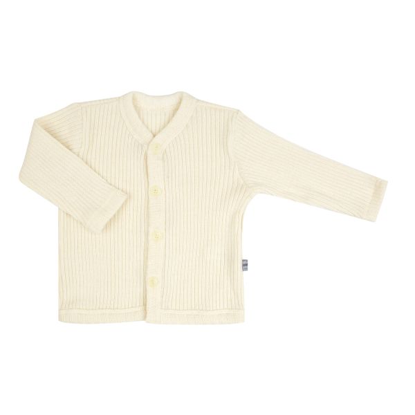 JOHA - CARDIGAN ULL RIB NATUR