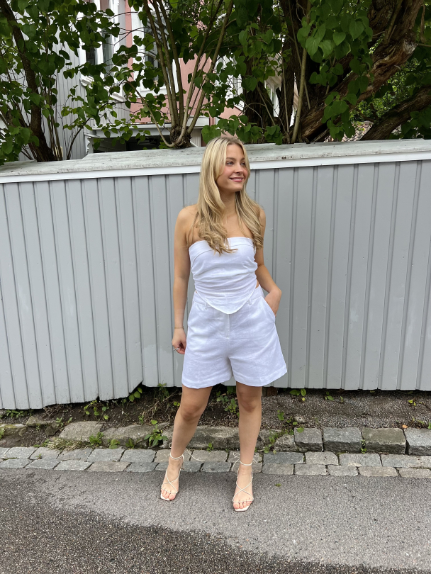 Antibes Strapless Top - White  - Image 4