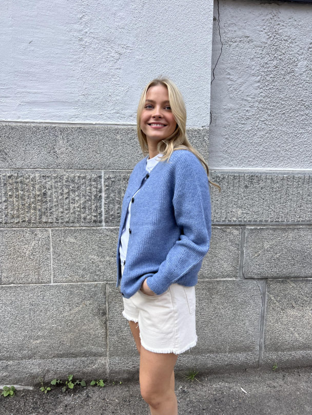 Lulu Knit Short Cardigan - Endless Sky  - Image 3