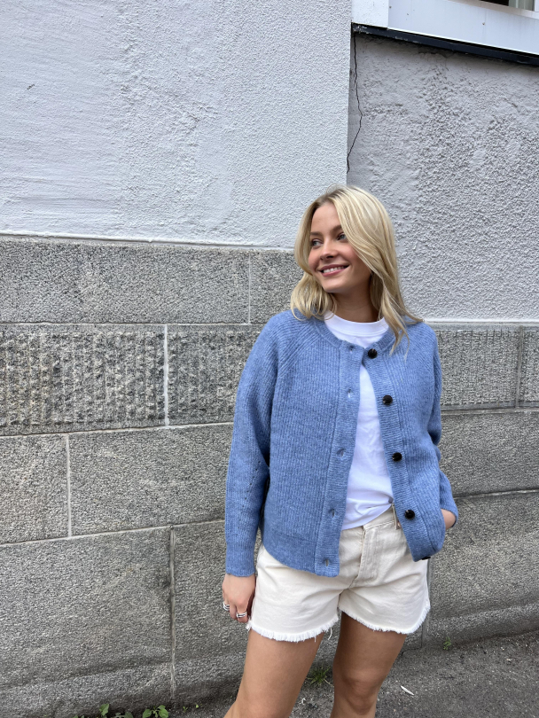 Lulu Knit Short Cardigan - Endless Sky  - Image 5