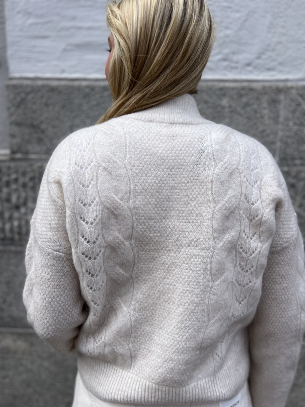 Vera Knit Zip Cardigan - Birch - Image 2