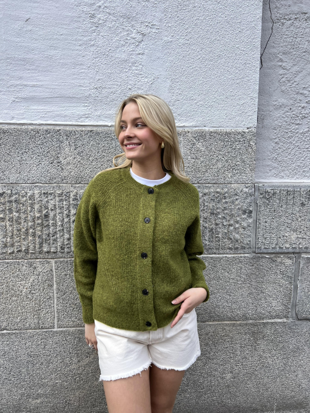 Lulu Knit Short Cardigan - Cardamom Seed  - Image 3