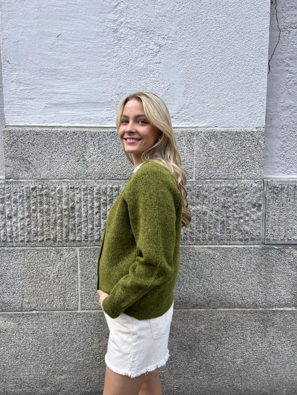 Lulu Knit Short Cardigan - Cardamom Seed  - Image 4