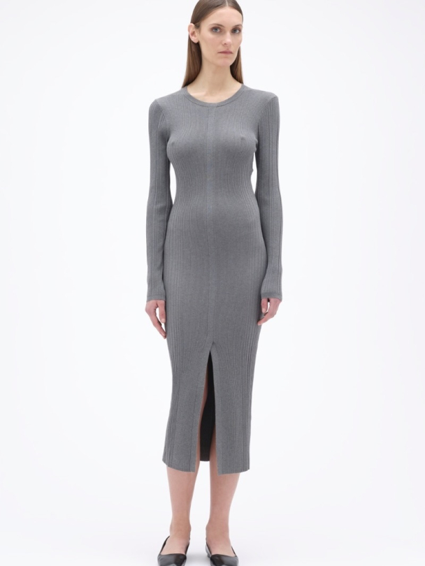 Rib Knit Midi Dress  - Image 3