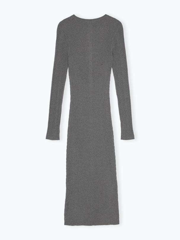 Rib Knit Midi Dress  - Image 4